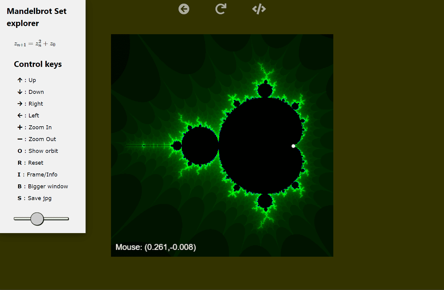 MandelBrot Set Explorer