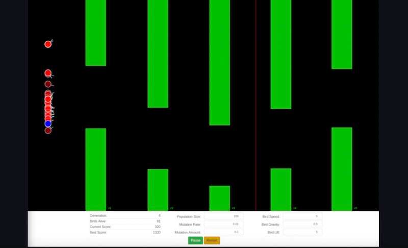 Flappy Bird ML using neuro-evolution