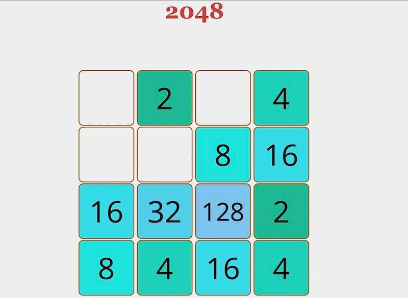 2048 using CSS Grid